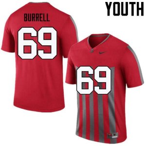 Youth Ohio State Buckeyes #69 Matthew Burrell Throwback Nike NCAA College Football Jersey April YGR3244KS